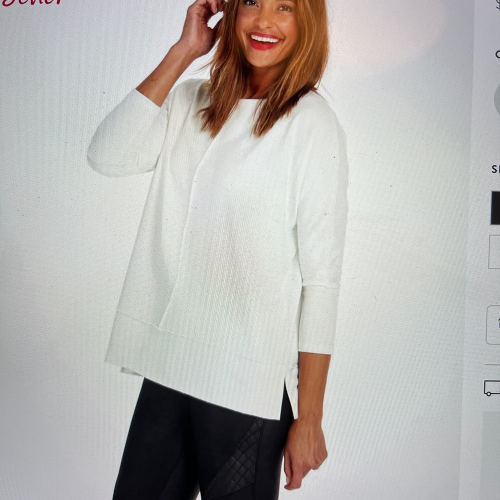 Spanx super soft, Perfect Length Top, Dolman 3/4 Sleeve XL, White